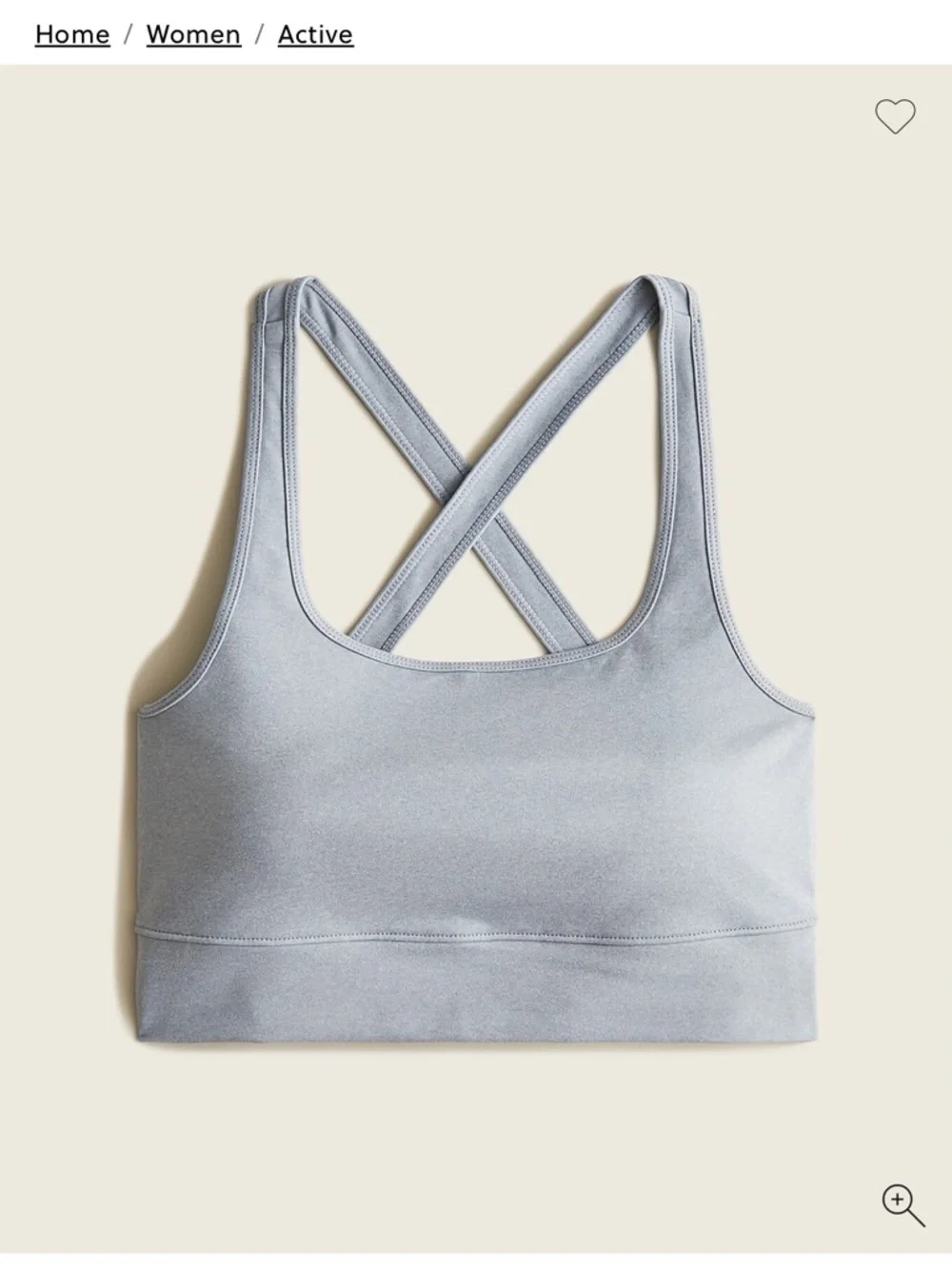 J. Crew Nude/Tan Crossback Sports Bra in Signature Flex BA346